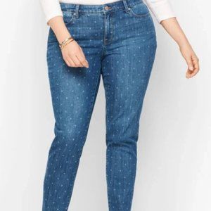 Talbots tulip print Flawless slim ankle 18w